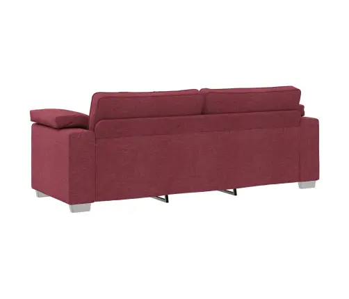 Diivanikomplekt 2 Pcs Veinipunane 219 X 77 X 82 Cm Kangas