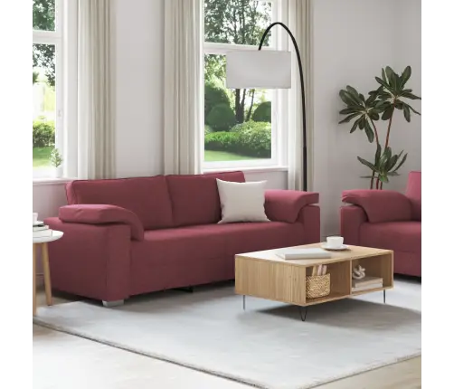 Diivanikomplekt 2 Pcs Veinipunane 219 X 77 X 82 Cm Kangas