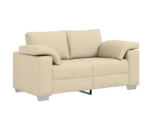 Dīvānu Komplekts 2 Pcs Krēmkrāsa 219 X 77 X 82 Cm Audums Vidaxl