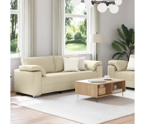 Dīvānu Komplekts 2 Pcs Krēmkrāsa 219 X 77 X 82 Cm Audums Vidaxl