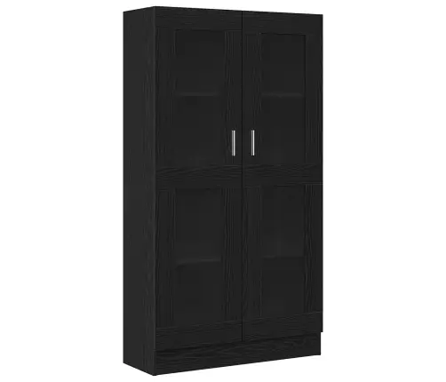 Grāmatu Skapjis Melnā Ozola Krāsā 82,5X30,5X150 Cm Inženierijas Koks Vidaxl