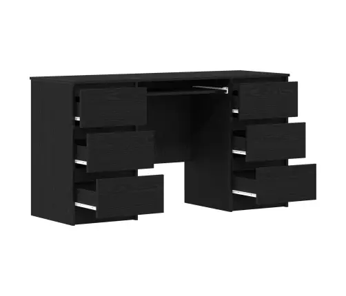 Galdi 2 Gabali Melna Ozola 140X50X76 Cm Inženierijas Koks Vidaxl