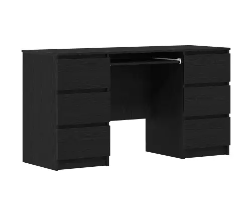 Galdi 2 Gabali Melna Ozola 140X50X76 Cm Inženierijas Koks Vidaxl