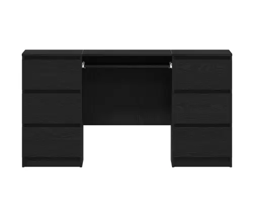 Galdi 2 Gabali Melna Ozola 140X50X76 Cm Inženierijas Koks Vidaxl