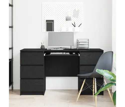 Galdi 2 Gabali Melna Ozola 140X50X76 Cm Inženierijas Koks Vidaxl