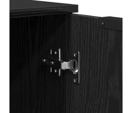 Sideboards 3 Gabali Melna Ozola Inženierijas Koks Vidaxl