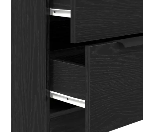 3 Daļu Sānu Skapīši Melnā Ozola Inženierijas Kokā Vidaxl