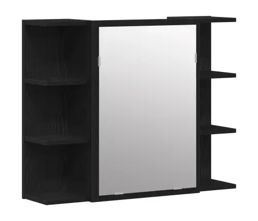 4 Gabalu Vannasistabas Mēbeļu Komplekts Melnā Ozola Inženierijas Koks Vidaxl