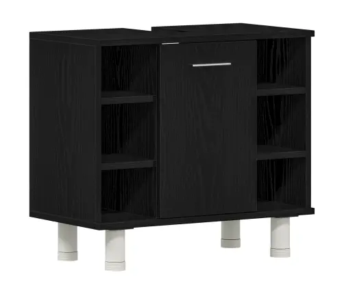 4 Gabalu Vannasistabas Mēbeļu Komplekts Melnā Ozola Inženierijas Koks Vidaxl