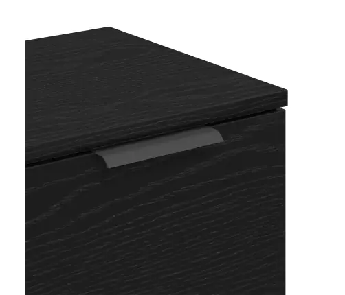 Sānu Skapji 2Gab Melna Ozolkoka 60X30X70 Cm Inženierijas Koks Vidaxl