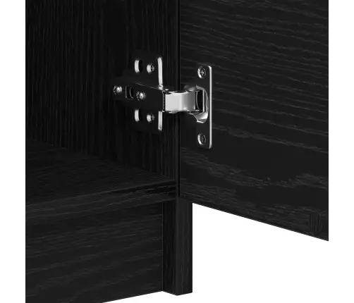 Sānu Skapji 2Gab Melna Ozolkoka 60X30X70 Cm Inženierijas Koks Vidaxl