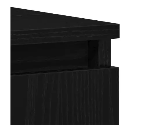 3 Daļu Vannasistabas Mēbeļu Komplekts Melnā Ozolkoka Inženierijas Koka Vidaxl