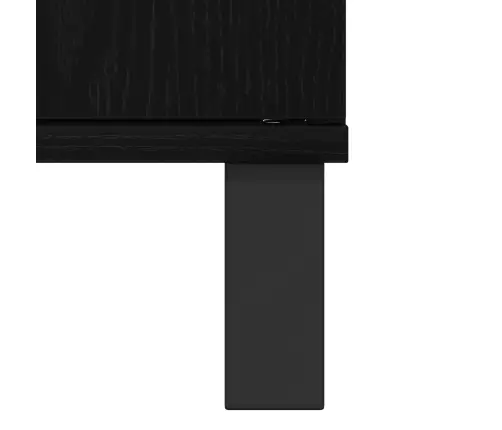 3 Daļu Vannasistabas Mēbeļu Komplekts Melnā Ozolkoka Inženierijas Koka Vidaxl