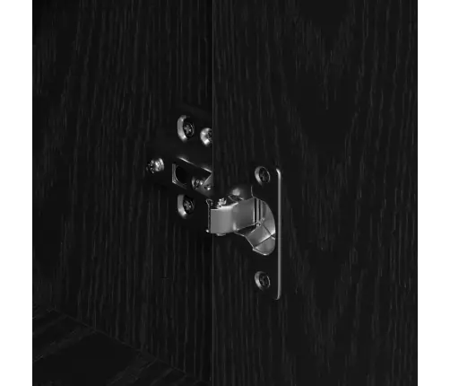 Skapis Melna Ozola 80X51X180 Cm Inženierijas Koks Vidaxl