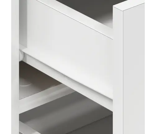 Puse Ar Atvilktni Balts 120 X 36 X 69 Cm Inženierijas Koks Vidaxl