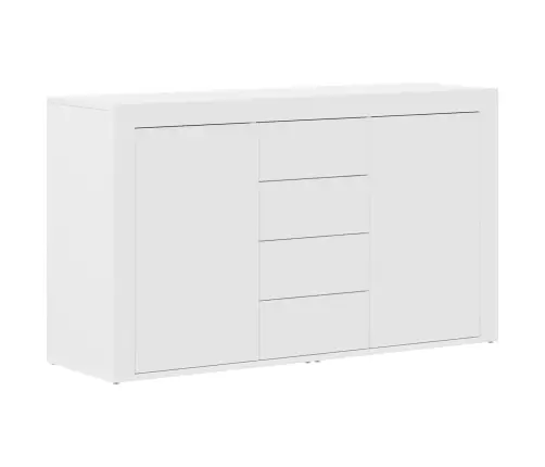 Puse Ar Atvilktni Balts 120 X 36 X 69 Cm Inženierijas Koks Vidaxl