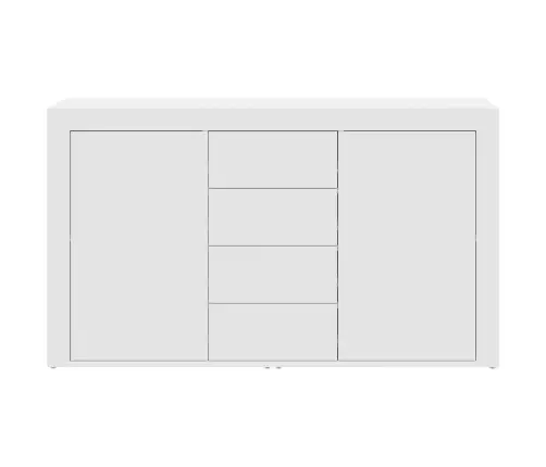 Puse Ar Atvilktni Balts 120 X 36 X 69 Cm Inženierijas Koks Vidaxl