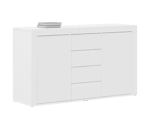 Puse Ar Atvilktni Balts 120 X 36 X 69 Cm Inženierijas Koks Vidaxl