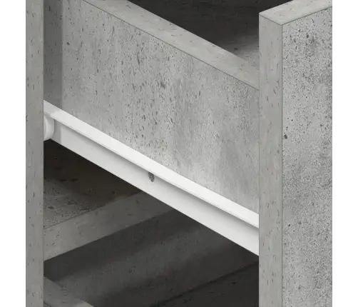 Sānu Galds Betona Pelēks Inženierijas Koks 120 X 36 X 69 Cm Vidaxl