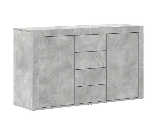 Sānu Galds Betona Pelēks Inženierijas Koks 120 X 36 X 69 Cm Vidaxl