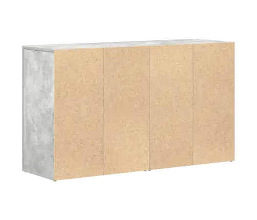 Sānu Galds Betona Pelēks Inženierijas Koks 120 X 36 X 69 Cm Vidaxl