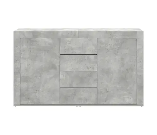 Sānu Galds Betona Pelēks Inženierijas Koks 120 X 36 X 69 Cm Vidaxl