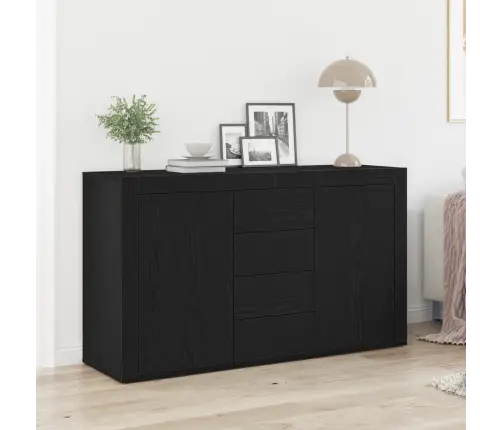 Bufete Melns Ozols Inženierijas Koks 120 X 36 X 69 Cm Uzglabāšana Vidaxl