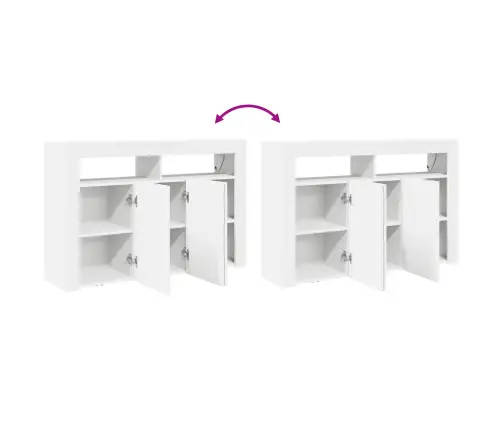 Baltais Sidebords Balts Inženierijas Koksne 116 X 30 X 75 Cm Vidaxl