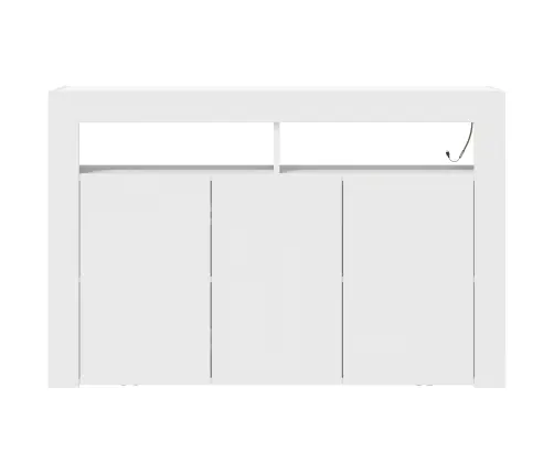 Baltais Sidebords Balts Inženierijas Koksne 116 X 30 X 75 Cm Vidaxl