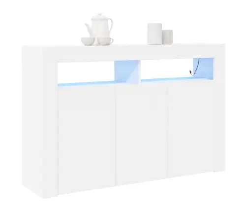 Baltais Sidebords Balts Inženierijas Koksne 116 X 30 X 75 Cm Vidaxl