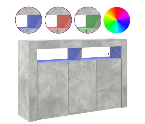 Kumode Betona Pelēka Inženieru Koks 116 X 30 X 75 Cm Vidaxl