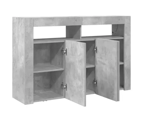 Kumode Betona Pelēka Inženieru Koks 116 X 30 X 75 Cm Vidaxl