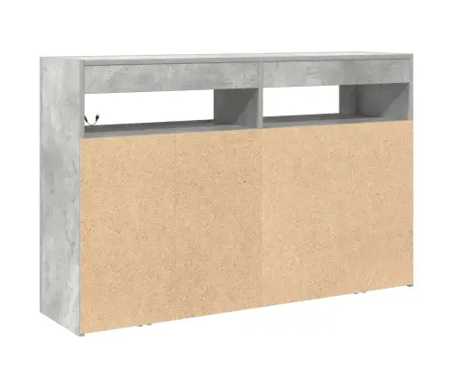 Kumode Betona Pelēka Inženieru Koks 116 X 30 X 75 Cm Vidaxl