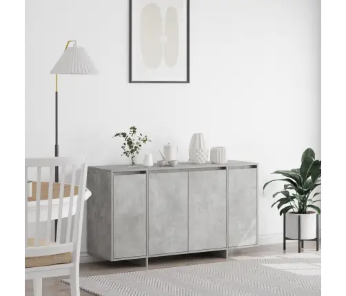 Betona Pelēks Sānu Galds Betona Pelēks Inženierijas Koks Vidaxl