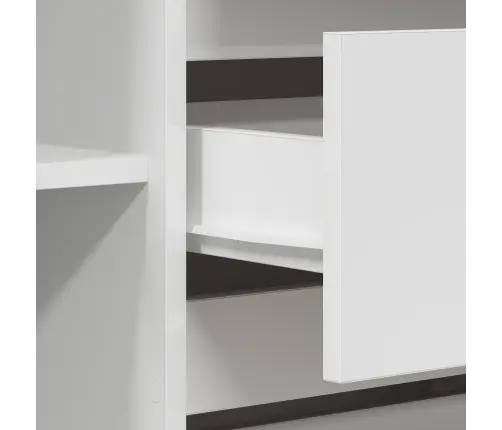 Sānu Galds Balts 120X41X75 Cm Inženierijas Koks Vidaxl