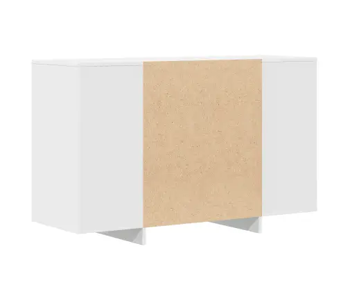 Sānu Galds Balts 120X41X75 Cm Inženierijas Koks Vidaxl