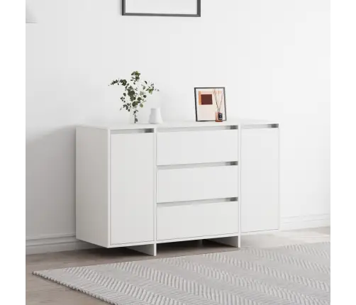 Sānu Galds Balts 120X41X75 Cm Inženierijas Koks Vidaxl