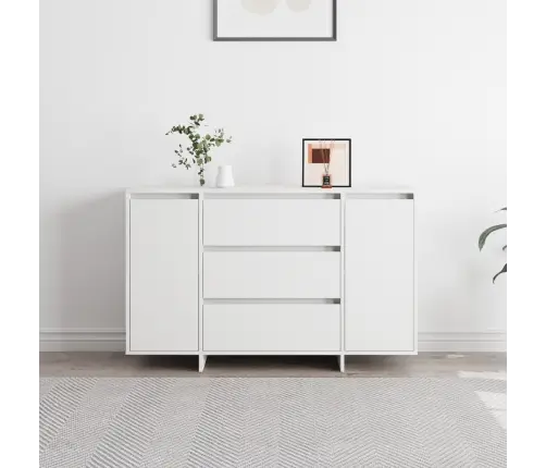 Sānu Galds Balts 120X41X75 Cm Inženierijas Koks Vidaxl