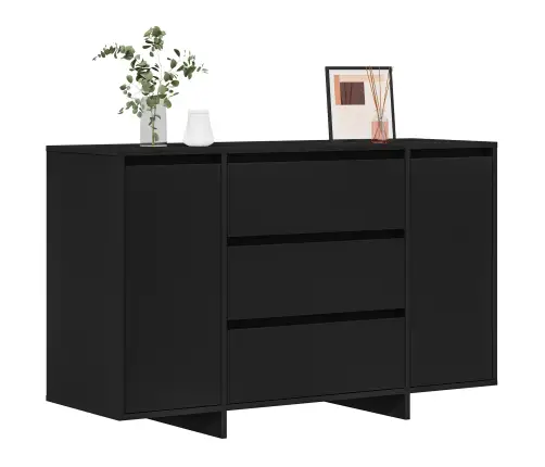 Bufete Melna 120X41X75 Cm Inženierijas Koks Vidaxl