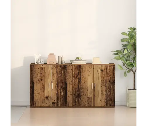 Sīkstāgi 2 Gab Old Wood 79X38X80 Cm Inženierijas Koks Vidaxl