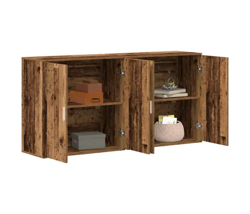 Sīkstāgi 2 Gab Old Wood 79X38X80 Cm Inženierijas Koks Vidaxl