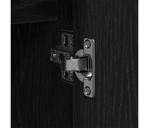 2 Daļu Vannasistabas Mēbeļu Komplekts Melnā Ozola Inženierijas Kokā Vidaxl