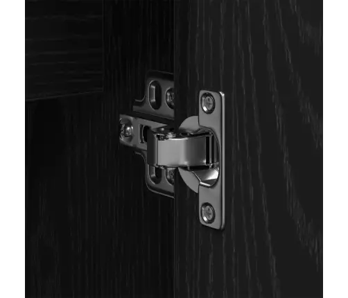 3 Daļu Vannasistabas Mēbeļu Komplekts Melnā Ozola Inženierijas Kokā Vidaxl