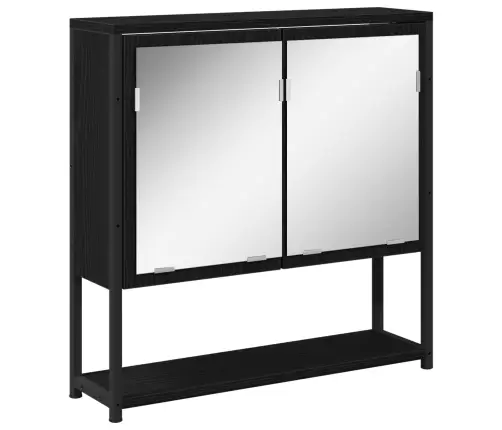 3 Daļu Vannasistabas Mēbeļu Komplekts Melnā Ozola Inženierijas Kokā Vidaxl