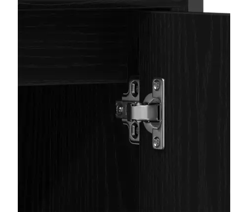 4 Daļu Vannasistabas Mēbeļu Komplekts Melnā Ozolā Ar Inženierijas Koku Vidaxl