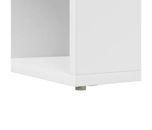 Stūra Rakstāmgalds Ar Plauktu Ar Uzglabāšanu Balts Standarta Vidaxl