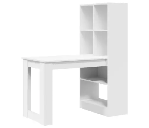 Galds Balts 122 X 67 X 145 Cm Inženieru Koks Un Šķembu Plāksne Vidaxl