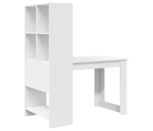 Galds Balts 122 X 67 X 145 Cm Inženieru Koks Un Šķembu Plāksne Vidaxl