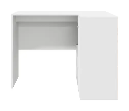 Stūra Galds Balts 102X88X75 Cm Inženierijas Koks Vidaxl