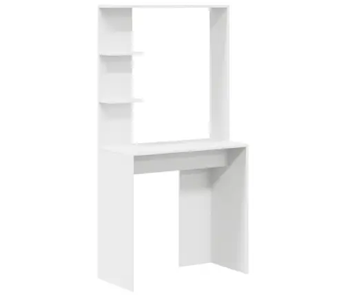 Galds Ar Uzglabāšanu, Balts, Inženierijas Koks Vidaxl